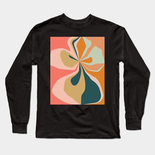 Morning Hibiscus - Abstract Art Print Long Sleeve T-Shirt by ALICIABOCK